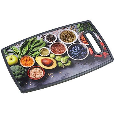 Kesper Healthy Kitchen Tabla de cortar y servir con núcleo de madera con asa, 37 x 23 cm Kesper Healthy Kitchen Tabla de cortar y servir con núcleo de madera con asa, 37 x 23 cm