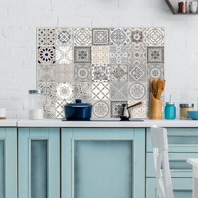 Unknown - Grey Azulejos - 84x60 cm - Kitchen Backsplash Unknown - Grey Azulejos - 84x60 cm - Kitchen Backsplash