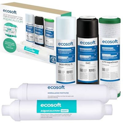 ecosoft Pack de filtros recambiables para P'URE AquaCalcium ecosoft Pack de filtros recambiables para P'URE AquaCalcium