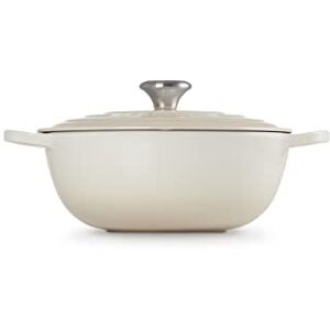 LE CREUSET Marmita de hierro fundido, diámetro 26 cm, 4, 1 L, Meringue, LE CREUSET Marmita de hierro fundido, diámetro 26 cm, 4, 1 L, Meringue,