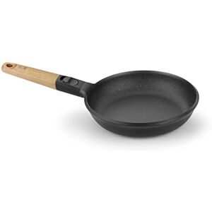BRA Market Sartén 26 cm, aluminio fundido, mango desmontable madera natural, antiadherente tricapa sin PFOA, apta para todo tipo de cocinas incluido inducción BRA Market Sartén 26 cm, aluminio fundido, mango desmontable madera natural, antiadherente tricapa sin PFOA, apta para todo tipo de cocinas incluido inducción