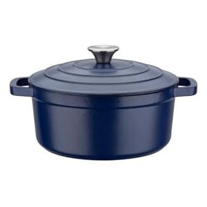 GSW Blue Magic Olla de hierro fundido (24 cm de diámetro, 3,8 L), color azul GSW Blue Magic Olla de hierro fundido (24 cm de diámetro, 3,8 L), color azul