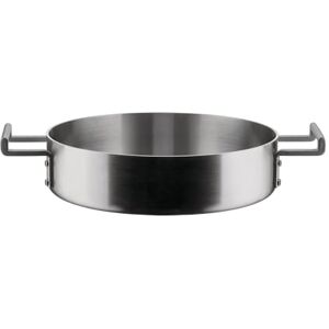 Alessi Convivio Cazuela Baja con Dos Asas en Trilamina de Design, apta Para Inducción, en Acero Inoxidable y PVD con Fondo de Acero Magnético, 24 cm, Satinado Alessi Convivio Cazuela Baja con Dos Asas en Trilamina de Design, apta Para Inducción, en Acero Inoxidable y PVD con Fondo de Acero Magnético, 24 cm, Satinado