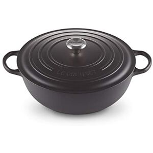 LE CREUSET Marmita de hierro fundido, diámetro 26 cm, 4, 1 L, Negro Mate, LE CREUSET Marmita de hierro fundido, diámetro 26 cm, 4, 1 L, Negro Mate,