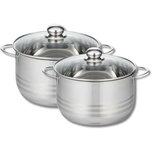 ELO 9802050 Olla de acero inoxidable para inducción, olla (acero inoxidable, 20 cm, 24 cm, olla con tapa de cristal, acero inoxidable, cristal, 20 y 24 cm) ELO 9802050 Olla de acero inoxidable para inducción, olla (acero inoxidable, 20 cm, 24 cm, olla con tapa de cristal, acero inoxidable, cristal, 20 y 24 cm)