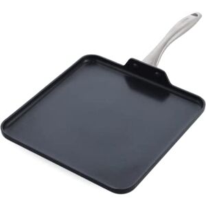 GreenPan Lima Midnight Sartén Cuadrada Antiadherente de Cerámica Sana Anodizada Dura de 28 cm, Sin PFAS, Apta para inducción, Apta para lavavajillas, Apta para horno, Negra GreenPan Lima Midnight Sartén Cuadrada Antiadherente de Cerámica Sana Anodizada Dura de 28 cm, Sin PFAS, Apta para inducción, Apta para lavavajillas, Apta para horno, Negra