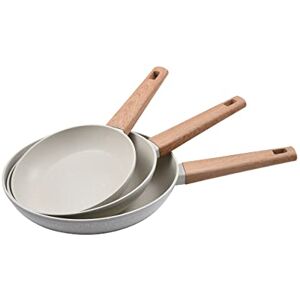 Bergner Naturally Juego de 3 sartenes antiadherentes 18, 22 y 26 cm de diámetro de aluminio forjado Juego de sartenes Apto para todos los entornos de cocina Bergner Naturally Juego de 3 sartenes antiadherentes 18, 22 y 26 cm de diámetro de aluminio forjado Juego de sartenes Apto para todos los entornos de cocina