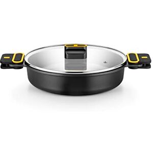 BRA Daily Pro Cacerola baja 28 cm aluminio fundido, antiadherente sin PFOA, apta para todo tipo de cocinas e inducción BRA Daily Pro Cacerola baja 28 cm aluminio fundido, antiadherente sin PFOA, apta para todo tipo de cocinas e inducción