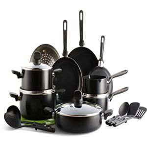 GreenPan Memphis Healthy Juego de ollas y sartenes antiadherentes de cerámica saludable, 20 piezas, sin PFAS, inducción, apto para horno, color negro GreenPan Memphis Healthy Juego de ollas y sartenes antiadherentes de cerámica saludable, 20 piezas, sin PFAS, inducción, apto para horno, color negro