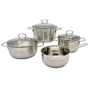 KRÜGER SM Manhattan Batería de Cocina (4 Piezas), Acero KRÜGER SM Manhattan Batería de Cocina (4 Piezas), Acero