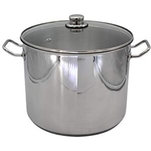 KRÜGER Karl 72728 Jumbo – Olla de Acero Inoxidable con Tapa de Cristal, 17 L KRÜGER Karl 72728 Jumbo – Olla de Acero Inoxidable con Tapa de Cristal, 17 L