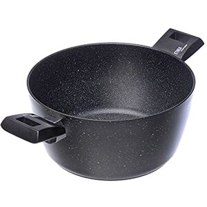 Moneta Etnea Cacerola 24cm, Aluminio Alimentario, Efecto Piedra Antiadherente, Negro, 24 cm Moneta Etnea Cacerola 24cm, Aluminio Alimentario, Efecto Piedra Antiadherente, Negro, 24 cm