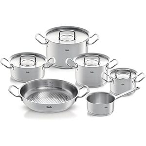 Fissler Original-Profi Collection Juego de Ollas de Acero Inoxidable + Sartén de Servir Incluida, 5 Piezas, Ollas con Tapadera Metálica (3 Cacerolas, 1 Rustidera y 1 Cazo), Inducción Fissler Original-Profi Collection Juego de Ollas de Acero Inoxidable + Sartén de Servir Incluida, 5 Piezas, Ollas con Tapadera Metálica (3 Cacerolas, 1 Rustidera y 1 Cazo), Inducción