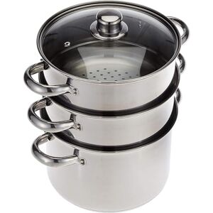 KitchenCraft Olla Vaporera de Comida de 3 niveles / Cazuela (Stock Pot) en Caja de Regalo, Apta para Inducción, Acero Inoxidable, 22 cm KitchenCraft Olla Vaporera de Comida de 3 niveles / Cazuela (Stock Pot) en Caja de Regalo, Apta para Inducción, Acero Inoxidable, 22 cm