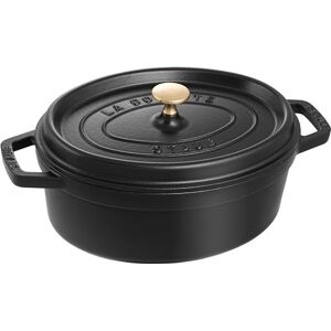 STAUB Cacerola/Cocotte de Hierro Fundido Ovalada, 27 cm de Diámetro, 3,2 L, Negro STAUB Cacerola/Cocotte de Hierro Fundido Ovalada, 27 cm de Diámetro, 3,2 L, Negro