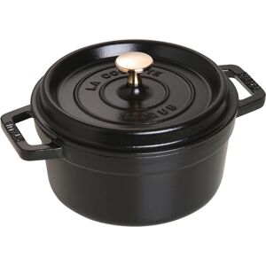 STAUB Olla Redonda - Hierro fundido esmaltado - 2,24L - Negro - Menaje STAUB Olla Redonda - Hierro fundido esmaltado - 2,24L - Negro - Menaje