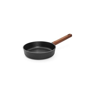 Woll Eco Logic QXR Sartén plana de hierro fundido (inductiva, diámetro de 20 cm, 5 cm de alto, con mango de madera firme sostenible, apta para todo tipo de cocinas, sin PFAS, revestimiento Woll Eco Logic QXR Sartén plana de hierro fundido (inductiva, diámetro de 20 cm, 5 cm de alto, con mango de madera firme sostenible, apta para todo tipo de cocinas, sin PFAS, revestimiento