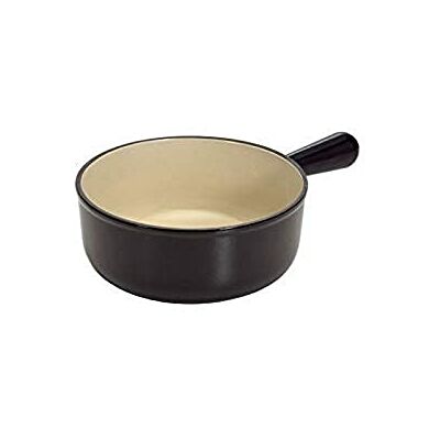LE CREUSET Cazo fondue de hierro fundido, 18 cm, Negro Mate, LE CREUSET Cazo fondue de hierro fundido, 18 cm, Negro Mate,