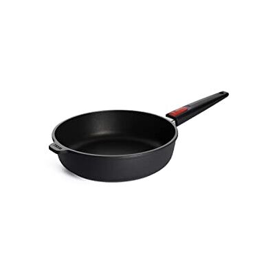 Woll Nowo Titanum Sartén alta inductiva (26 cm, 7 cm de alto, con mango extraíble, apta para todo tipo de fuegos, aluminio fundido, apta para horno), color negro Woll Nowo Titanum Sartén alta inductiva (26 cm, 7 cm de alto, con mango extraíble, apta para todo tipo de fuegos, aluminio fundido, apta para horno), color negro