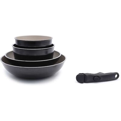 Set de Menaje Rivière So Nature - Negro - Compatible con inducción Set de Menaje Rivière So Nature - Negro - Compatible con inducción