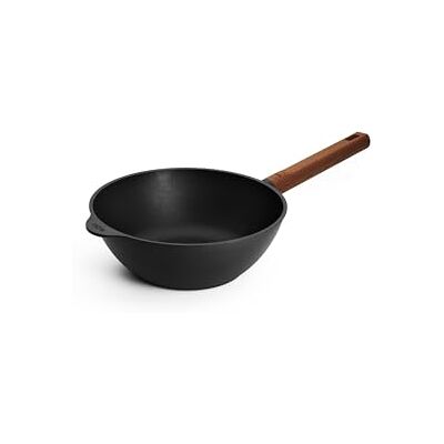Woll Eco Logic QXR Sartén para wok y agitación (inductiva, diámetro de 24 cm, 10 cm de alto, con mango de madera firme sostenible, apta para todo tipo de cocinas, sin PFAS), revestimiento Woll Eco Logic QXR Sartén para wok y agitación (inductiva, diámetro de 24 cm, 10 cm de alto, con mango de madera firme sostenible, apta para todo tipo de cocinas, sin PFAS), revestimiento