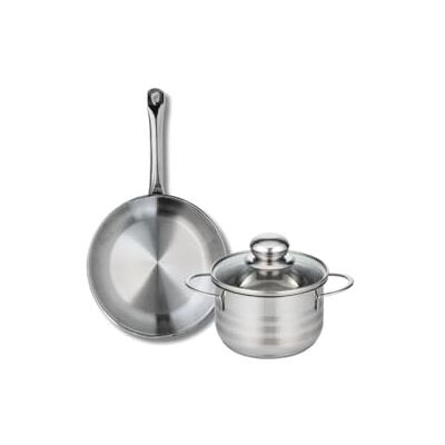Fackelmann ELO 9866150 Elo Profi Juego de utensilios de cocina (2 piezas, 24 cm y 1 olla de 16 cm, acero inoxidable, inducción) Fackelmann ELO 9866150 Elo Profi Juego de utensilios de cocina (2 piezas, 24 cm y 1 olla de 16 cm, acero inoxidable, inducción)