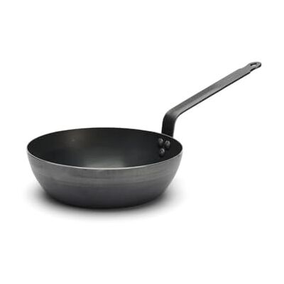 DE BUYER , SARTEN CAMPESINA CON BORDE ALTO DE HIERRO AZUL ø24CM-- DE BUYER , SARTEN CAMPESINA CON BORDE ALTO DE HIERRO AZUL ø24CM--