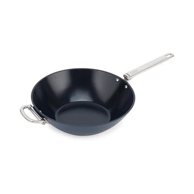 Joseph Joseph Space Wok 32cm, Mango Plegable, Ahorro de Espacio, Revestimiento Cerámico Profesional, Inducción y Horno Joseph Joseph Space Wok 32cm, Mango Plegable, Ahorro de Espacio, Revestimiento Cerámico Profesional, Inducción y Horno