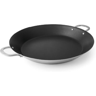 LACOR Paellera Inducción, Paellera Acero Inoxidable TriChef, Tecnología TriCapa, Antiadherente Quantanium, Asas Inoxidables, Inducción, 7 Raciones, Fácil Limpieza, ø 40 cm y Altura de 6 cm LACOR Paellera Inducción, Paellera Acero Inoxidable TriChef, Tecnología TriCapa, Antiadherente Quantanium, Asas Inoxidables, Inducción, 7 Raciones, Fácil Limpieza, ø 40 cm y Altura de 6 cm