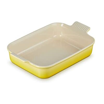 LE CREUSET Bandeja rectangular Heritage de cerámica de gres, 32 cm, 4L, Soleil, LE CREUSET Bandeja rectangular Heritage de cerámica de gres, 32 cm, 4L, Soleil,