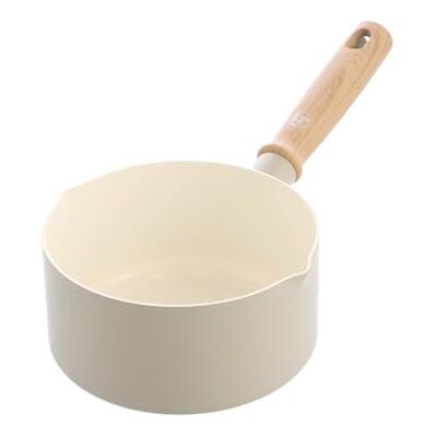 GreenChef Nordics Cazo con Revestimiento Cerámico Antiadherente 16 cm, Compatible con Inducción, Mango Efecto Madera, Sin PFAS, Apto para Horno Hasta 220 °C, Apto para Lavavajillas, Crema GreenChef Nordics Cazo con Revestimiento Cerámico Antiadherente 16 cm, Compatible con Inducción, Mango Efecto Madera, Sin PFAS, Apto para Horno Hasta 220 °C, Apto para Lavavajillas, Crema