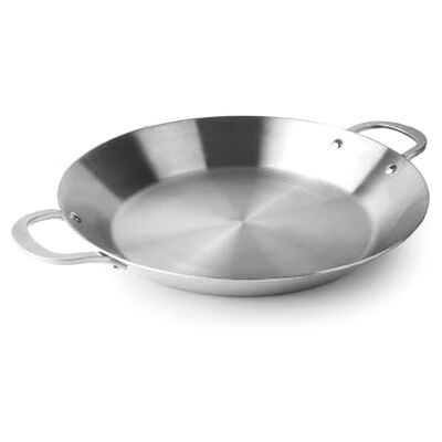 LACOR Paellera Inducción, Paellera Acero Inoxidable TriChef, Tecnología TriCapa, Asas Inoxidables, Inducción y Horno, 5 Raciones, Fácil Limpieza, Lavavajillas, ø de 34 cm y Altura de 5 cm LACOR Paellera Inducción, Paellera Acero Inoxidable TriChef, Tecnología TriCapa, Asas Inoxidables, Inducción y Horno, 5 Raciones, Fácil Limpieza, Lavavajillas, ø de 34 cm y Altura de 5 cm
