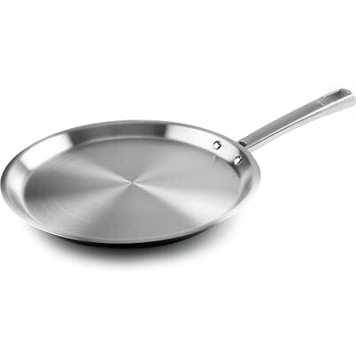 LACOR Crepera Foodie, Acero inoxidable 18/10, Sin PFOA, Mango Ergonómico, Fondo Termodifusor Sandwich, Apta para Inducción Y Apta para Lavavajillas, Ø28 cm LACOR Crepera Foodie, Acero inoxidable 18/10, Sin PFOA, Mango Ergonómico, Fondo Termodifusor Sandwich, Apta para Inducción Y Apta para Lavavajillas, Ø28 cm