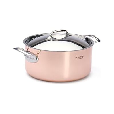DE BUYER , CACEROLA MONTURAS INOX CON TAPADERA PRIMA MATERAINDUCTION Ø 28 CM-- DE BUYER , CACEROLA MONTURAS INOX CON TAPADERA PRIMA MATERAINDUCTION Ø 28 CM--