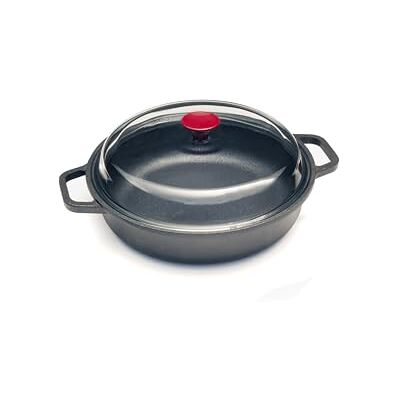 Risoli ' VINUM Cacerola antiadherente de 24 cm de diámetro, con tapa de cristal, de aluminio fundido reciclado, no inducción, fabricada en Italia Risoli ' VINUM Cacerola antiadherente de 24 cm de diámetro, con tapa de cristal, de aluminio fundido reciclado, no inducción, fabricada en Italia