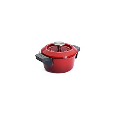 Woll Hierro fundido con tapa con asas de silicona – inductivo – Ø 16 cm, 8 cm de alto, 1,3 l – Adecuado para todo tipo de fuegos, hierro fundido, apto para horno hasta 250°, sin asas de silicona, rojo Woll Hierro fundido con tapa con asas de silicona – inductivo – Ø 16 cm, 8 cm de alto, 1,3 l – Adecuado para todo tipo de fuegos, hierro fundido, apto para horno hasta 250°, sin asas de silicona, rojo