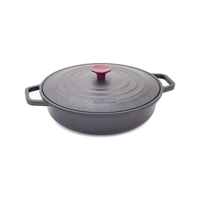 Risoli VINUM, Cacerola antiadherente para inducción y gas, diámetro de 24 cm, con tapa de fusión, Slow Cooking, de aluminio fundido reciclado, fabricada en Italia Risoli VINUM, Cacerola antiadherente para inducción y gas, diámetro de 24 cm, con tapa de fusión, Slow Cooking, de aluminio fundido reciclado, fabricada en Italia