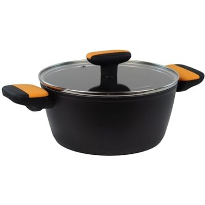 Fackelmann Soft Olla con Tapa, Antiadherente, 20 cm, Aluminio Forjado, Revestimiento Cerámico Greblon Libre de PFA, Apta para Inducción, Vitro, Gas y Horno, Asas Soft Touch, 1 ud. Fackelmann Soft Olla con Tapa, Antiadherente, 20 cm, Aluminio Forjado, Revestimiento Cerámico Greblon Libre de PFA, Apta para Inducción, Vitro, Gas y Horno, Asas Soft Touch, 1 ud.