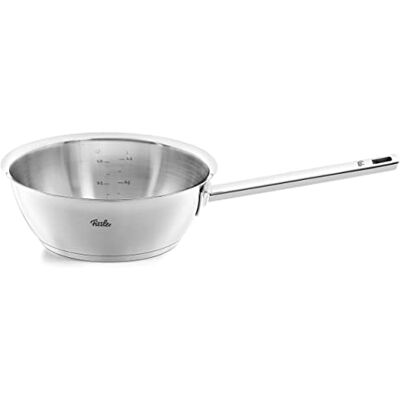 Fissler Original-Profi Collection Sartén honda de 1,9 L y 20 cm de diámetro, acero inoxidable, con reborde y escala de medición integrada, inducción Fissler Original-Profi Collection Sartén honda de 1,9 L y 20 cm de diámetro, acero inoxidable, con reborde y escala de medición integrada, inducción