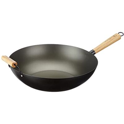 H&H Alessandro Borghese Wok Antiaderente con mango de madera 35 Cm H&H Alessandro Borghese Wok Antiaderente con mango de madera 35 Cm