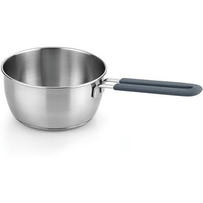 BRA Master Cazo 16 cm, acero inoxidable, Sin Antiadherente, Sin PFOA, Full Induction, Apta para todo tipo de Cocinas, Asas acero inoxidable recubiertas de Silicona BRA Master Cazo 16 cm, acero inoxidable, Sin Antiadherente, Sin PFOA, Full Induction, Apta para todo tipo de Cocinas, Asas acero inoxidable recubiertas de Silicona
