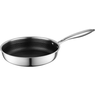 Florina Sartén de acero inoxidable ARISTO 28 centímetros Estructura de 3 capas Recubrimiento antiadherente con efecto panal Apto para horno Mango ergonómico Para todo tipo de estufas Florina Sartén de acero inoxidable ARISTO 28 centímetros Estructura de 3 capas Recubrimiento antiadherente con efecto panal Apto para horno Mango ergonómico Para todo tipo de estufas