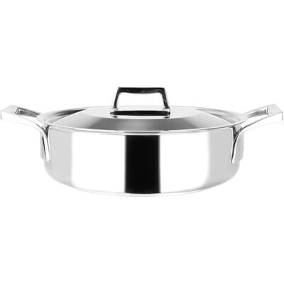 Sitram Sartén de acero inoxidable (24 cm de diámetro, incluye inducción, mango ergonómico, fondo de triple espesor, fabricación francesa Sitram Sartén de acero inoxidable (24 cm de diámetro, incluye inducción, mango ergonómico, fondo de triple espesor, fabricación francesa