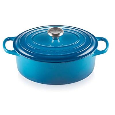 LE CREUSET Evolution Cocotte con Tapa, Ovalada, Todas Las Fuentes de Calor Incl. inducción, 3,2 l, Hierro Fundido, Azul(Marseille), 25 cm LE CREUSET Evolution Cocotte con Tapa, Ovalada, Todas Las Fuentes de Calor Incl. inducción, 3,2 l, Hierro Fundido, Azul(Marseille), 25 cm