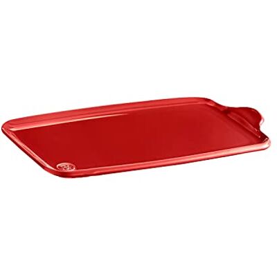 Emile Henry Tabla Aperitivo XL/Tabla para horno/hornear y servir, cerámica, rectangular 32 x 21 cm, color rojo Grand Cru Emile Henry Tabla Aperitivo XL/Tabla para horno/hornear y servir, cerámica, rectangular 32 x 21 cm, color rojo Grand Cru