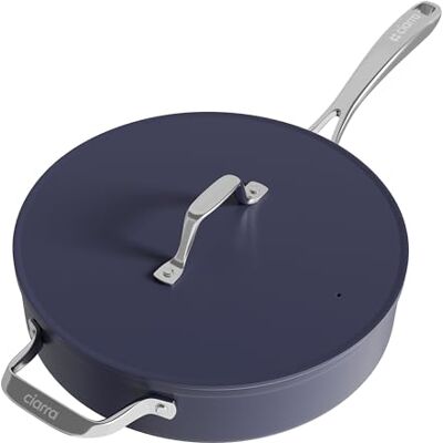 CIARRA Cookware Nonstick Saute Pan Non Toxic Deep Saute Pan 28cm PTFE&PFOA Free, Oven Safe, Blue CIARRA Cookware Nonstick Saute Pan Non Toxic Deep Saute Pan 28cm PTFE&PFOA Free, Oven Safe, Blue