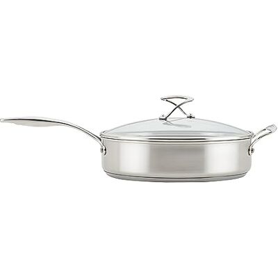 Circulon Steelshield Sartén de acero inoxidable con tapa de 30 cm / 4,7 L, sartén de inducción con tapa híbrida antiadherente y de vidrio endurecido, apta para utensilios de cocina de metal, apta Circulon Steelshield Sartén de acero inoxidable con tapa de 30 cm / 4,7 L, sartén de inducción con tapa híbrida antiadherente y de vidrio endurecido, apta para utensilios de cocina de metal, apta