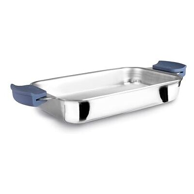 IBILI Rustidera 5Ply Element 34X26X4,5 Cm, sin antiadherente, 5 capas, Apto para induccion, Apto para horno, Asas desmontables de silicona IBILI Rustidera 5Ply Element 34X26X4,5 Cm, sin antiadherente, 5 capas, Apto para induccion, Apto para horno, Asas desmontables de silicona