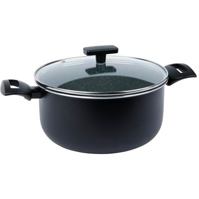 axentia Olla (24 cm de diámetro, prensada, con tapa de cristal) axentia Olla (24 cm de diámetro, prensada, con tapa de cristal)