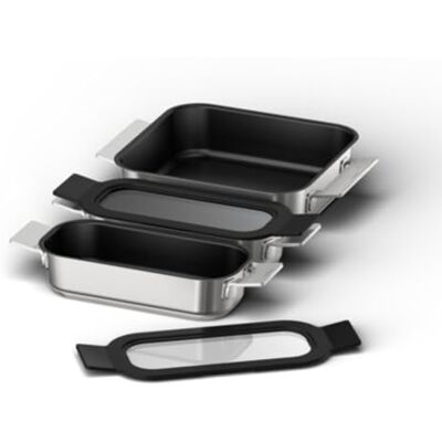 Balay Set 3 Sartenes Rectangulares, Accesorio para placas FlexInducción, Balay Set 3 Sartenes Rectangulares, Accesorio para placas FlexInducción,